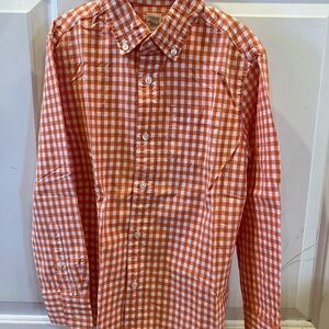 Crewcuts Orange & White Gingham Button-Down Shirt